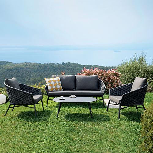 Set lounge da giardino contemporaneo - Dub - Contral - idrorepellente / in alluminio / in HPL