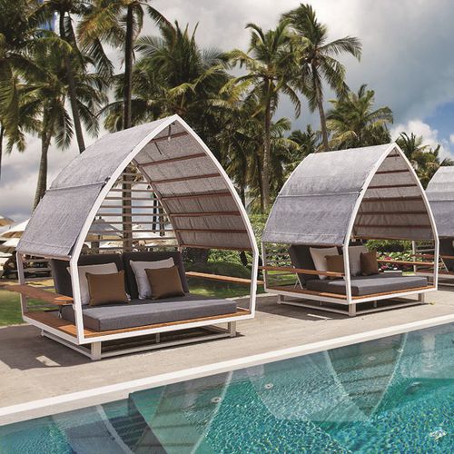 Gazebo tetto in tela - Gazebo Honolulu - Contral - con struttura in alluminio / per hotel / per centro benessere
