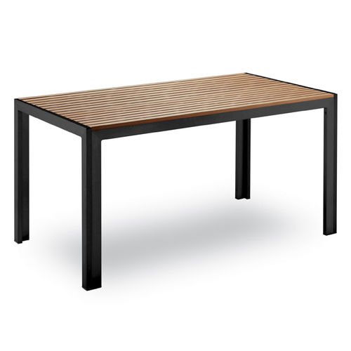 Tavolo da pranzo contemporaneo - Bavaria - Contral - in alluminio / con supporto in alluminio / rettangolare