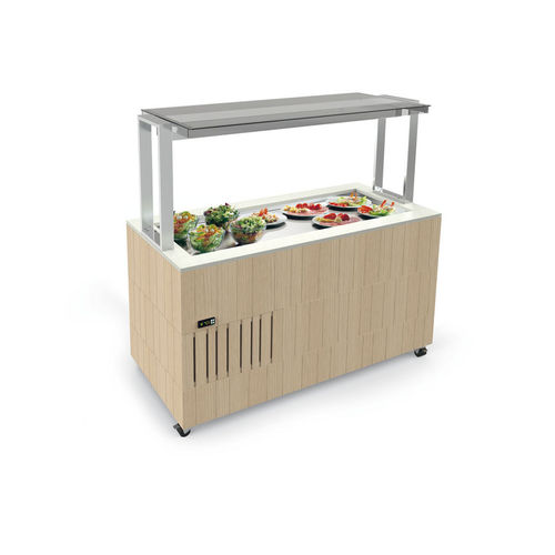 Buffet refrigerato centralizzato - ISOLA SVT FISSA - Enofrigo - con ruota / per ristorante