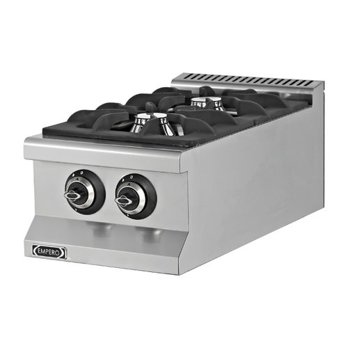 Piano cottura a gas - EMP.9KG010 - Empero - professionale / 2 fuochi / da appoggio