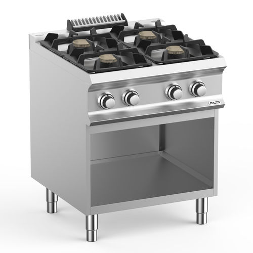 Blocco cottura a gas - FB77AXL - mbm - professionale / 4 fuochi / 1 forno
