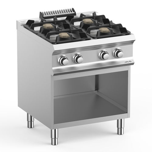 Blocco cottura a gas - FB77AXS - mbm - professionale / 4 fuochi / 1 forno
