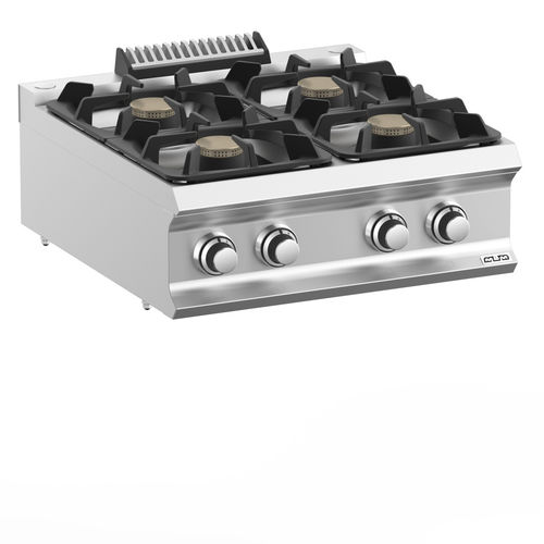 Blocco cottura a gas - FB77TXL - mbm - professionale / 4 fuochi / 1 forno