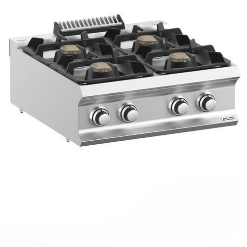 Blocco cottura a gas - FB77TXS - mbm - professionale / 4 fuochi / 1 forno
