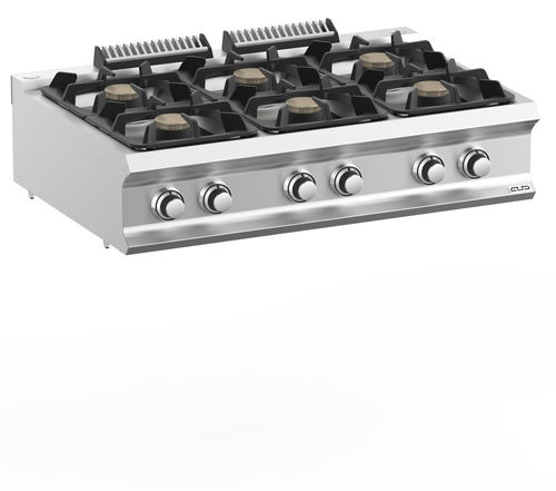 Blocco cottura a gas - FB711TXL - mbm - professionale / 6 fuochi / 1 forno