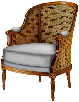 Poltrona in stile Luigi XVI - CANNÉE - DELAROUX  - in poliuretano / bergère