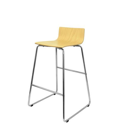 Sgabello contemporaneo - BALLESTERO - Piqueras y Crespo - in legno / in faggio / con supporto in metallo