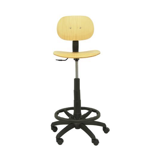 Sgabello da ufficio contemporaneo - TUS - Piqueras y Crespo - in legno / con supporto in metallo / con base centrale