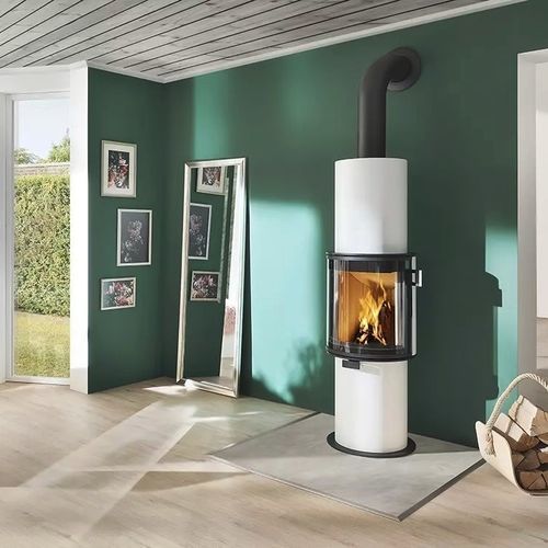 Stufa a legna - FARO - CERA-Design by Britta von Tasch GmbH - 7 kW / multicombustibile / da appoggio