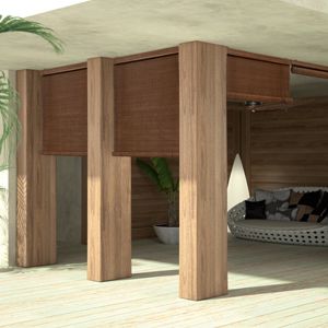 Tenda avvolgibile a rullo - PINOLEUM - Luxmader - in legno / da esterno