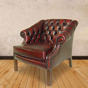 Poltrona chesterfield - Wilton  - Kingsgate Furniture ltd - in pelle / in legno massiccio / con cuscino rimovibile