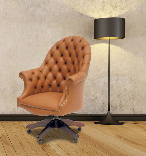 Poltrona direzionale classico - Executive  - Kingsgate Furniture ltd - in pelle / in legno massiccio / con schienale alto