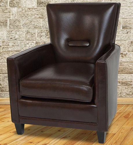 Poltrona club classica - Charleston  - Kingsgate Furniture ltd - in pelle / in legno massiccio / con cuscino rimovibile