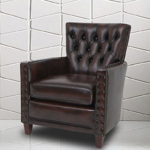 Poltrona club chesterfield - Saxon  - Kingsgate Furniture ltd - in pelle / in legno massiccio / con cuscino rimovibile