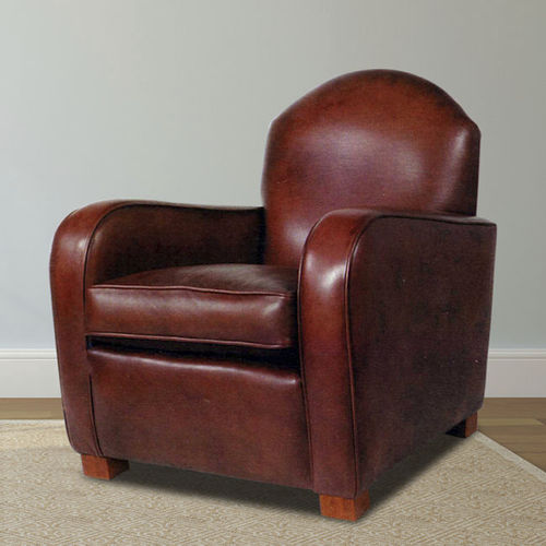 Poltrona club classica - Thomas  - Kingsgate Furniture ltd - in pelle / in legno massiccio / con cuscino rimovibile