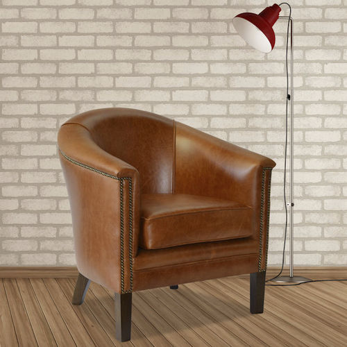Poltrona classica - Manchester  - Kingsgate Furniture ltd - in pelle / in legno massiccio / con cuscino rimovibile