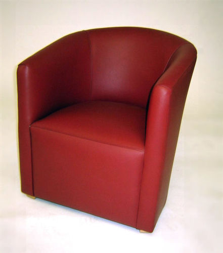 Poltrona visitatore contemporanea - Dover  - Kingsgate Furniture ltd - in pelle / in legno massiccio / fatta a mano