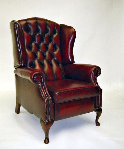 Poltrona classica - Westminster  - Kingsgate Furniture ltd - in pelle / in legno massiccio / con poggiapiedi