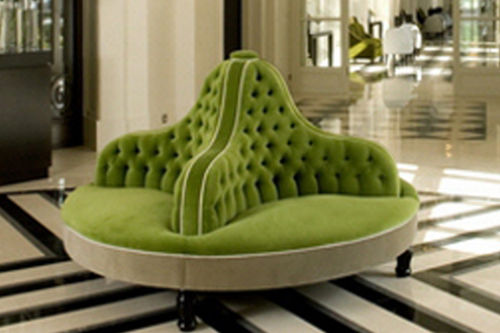 Divanetto imbottito chesterfield - Conversation  - Kingsgate Furniture ltd - in tessuto / in pelle / in legno massiccio