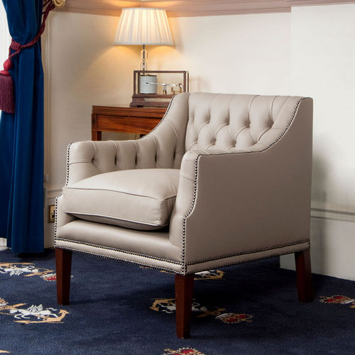 Poltrona chesterfield - Boston - Kingsgate Furniture ltd - in pelle / in legno massiccio / con cuscino rimovibile