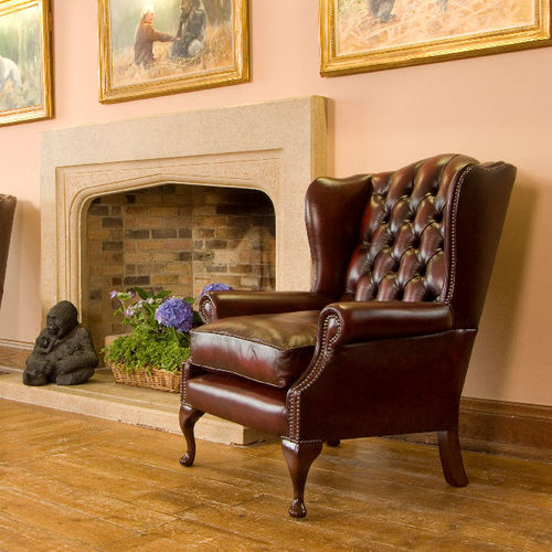 Poltrona chesterfield - Cathedral - Kingsgate Furniture ltd - in pelle / in legno massiccio / con cuscino rimovibile