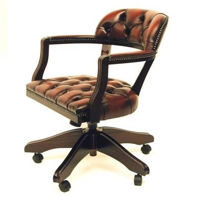 Sedia da ufficio classica - Court  - Kingsgate Furniture ltd - da interno / in pelle / con supporto in legno massiccio