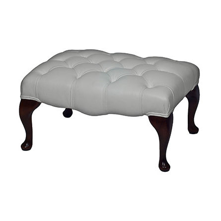 Sgabello chesterfield - Queen Anne - Kingsgate Furniture ltd - in pelle / con supporto in legno massiccio / imbottito