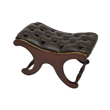 Sgabello classico - Slipper - Kingsgate Furniture ltd - in pelle / con supporto in legno massiccio / imbottito
