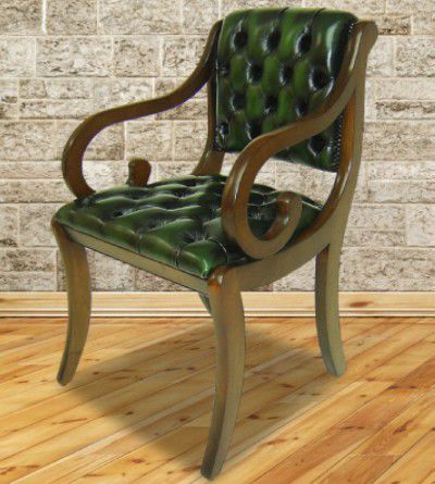 Sedia visitatore classica - Berkeley Carver - Kingsgate Furniture ltd - da interno / in pelle / con supporto in legno