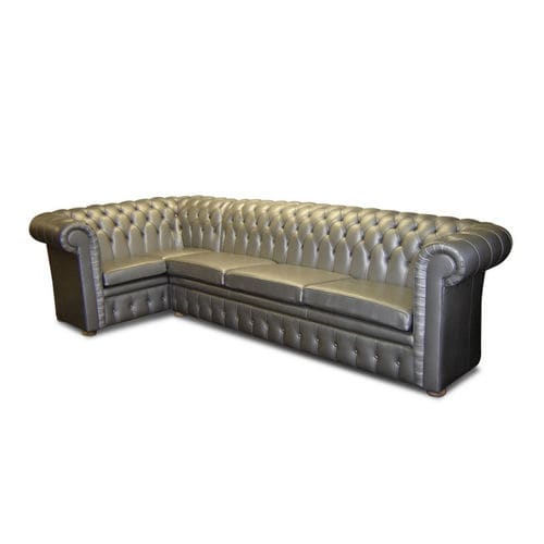 Divano d'angolo - Bespoke  - Kingsgate Furniture ltd - chesterfield / in pelle / con braccioli