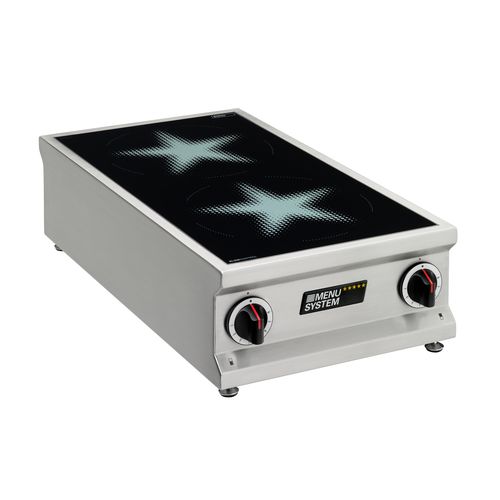 Piano cottura a induzione - MS-I-20P - MENU SYSTEM AG - professionale / 2 fuochi / da appoggio