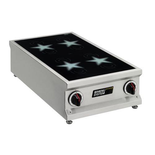 Piano cottura a induzione - MS-I-20M - MENU SYSTEM AG - professionale / 2 fuochi / da appoggio