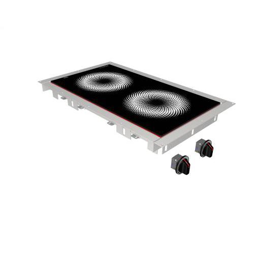 Piano cottura a induzione - MS-I-20EE - MENU SYSTEM AG - professionale / 2 fuochi / da incasso