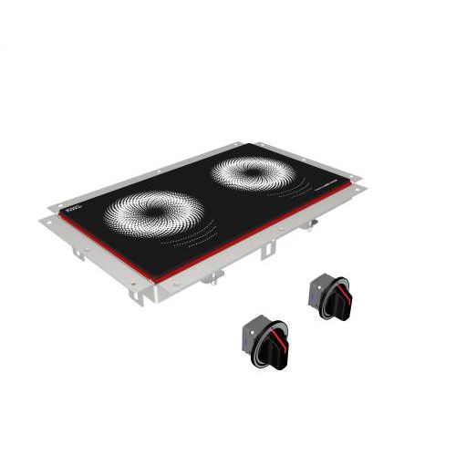 Piano cottura a induzione - MS-I-20SLC - MENU SYSTEM AG - professionale / 2 fuochi / da incasso
