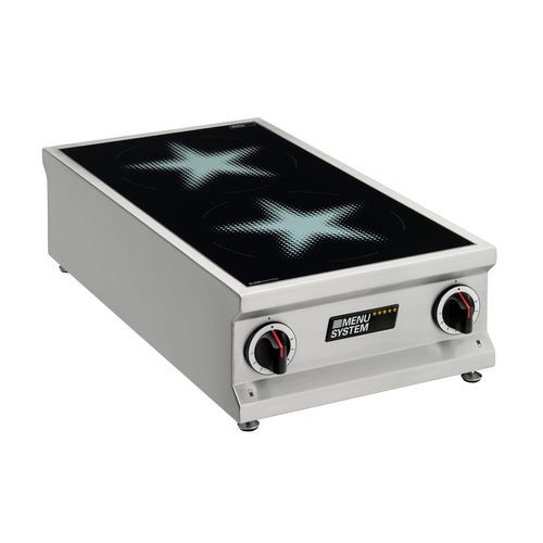 Piano cottura a induzione - MS-I-20P - MENU SYSTEM AG - professionale / 2 fuochi / da appoggio