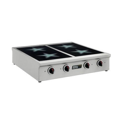 Piano cottura a induzione - MS-I-40P - MENU SYSTEM AG - professionale / 4 fuochi / da appoggio
