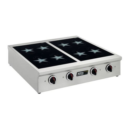 Piano cottura a induzione - MS-I-40M - MENU SYSTEM AG - professionale / 8 fuochi / da appoggio