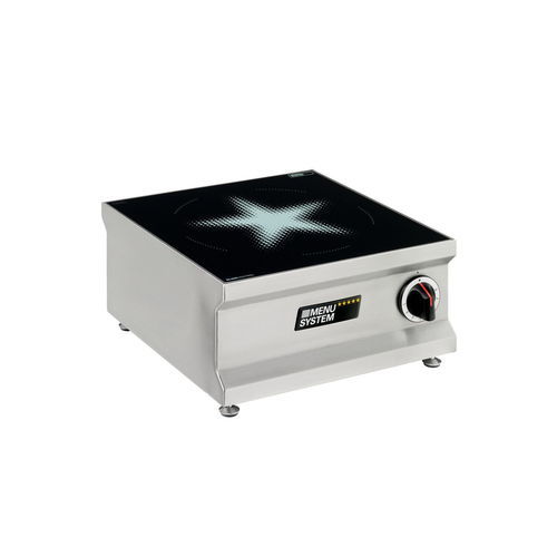 Piano cottura a induzione - MS-I-10P - MENU SYSTEM AG - 1  fuoco / da terra / con manopole