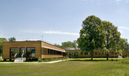 Edificio prefabbricato - EDF 1 130 m²  - Cougnaud - in legno / per ufficio / ecologico