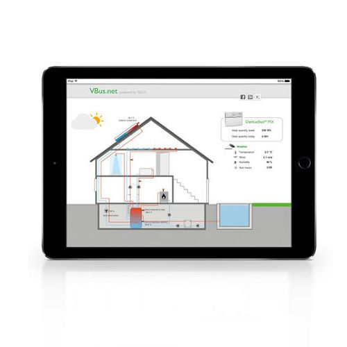 Tastiera di controllo per sistema domotico - VBUS.NET - RESOL Elektronische Regelungen GmbH - per impianti di riscaldamento / a muro