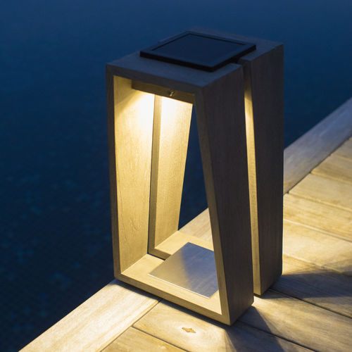 Lampada portatile - SKAAL - LES JARDINS - in teak / contemporanea / senza fili