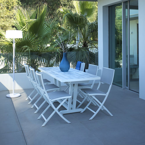 Sedia da giardino contemporanea - AMAKA - LES JARDINS - da esterno / in PVC / con supporto in alluminio
