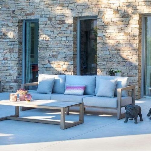 Divano contemporaneo - SKAAL - LES JARDINS - da esterno / in Sunbrella® / con braccioli