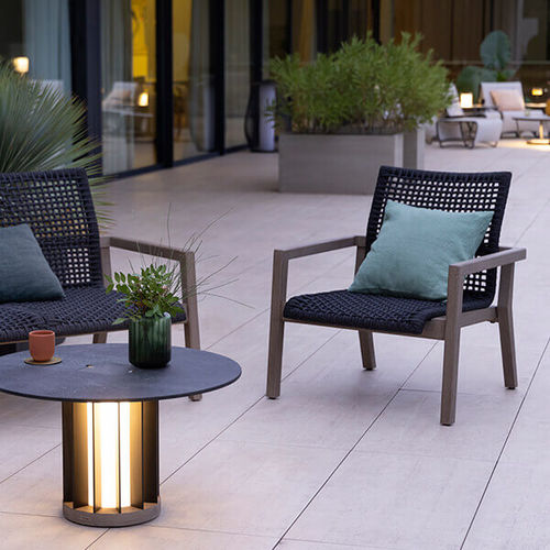 Poltrona contemporanea - COPENHAGUE - LES JARDINS - in corda / in teak / impilabile
