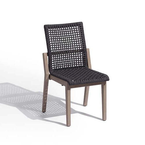 Sedia da pranzo contemporanea - COPENHAGUE - LES JARDINS - da giardino / in corda / con supporto in teak