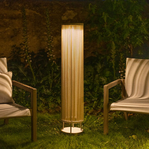 Lampada da terra - ROP & STRIP - LES JARDINS - in alluminio / in corda / contemporanea