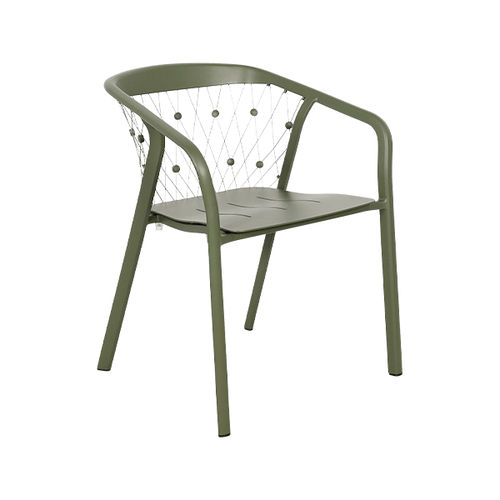 Sedia da giardino contemporanea - CHESTER - LES JARDINS - in alluminio / in acciaio inossidabile / con supporto in alluminio