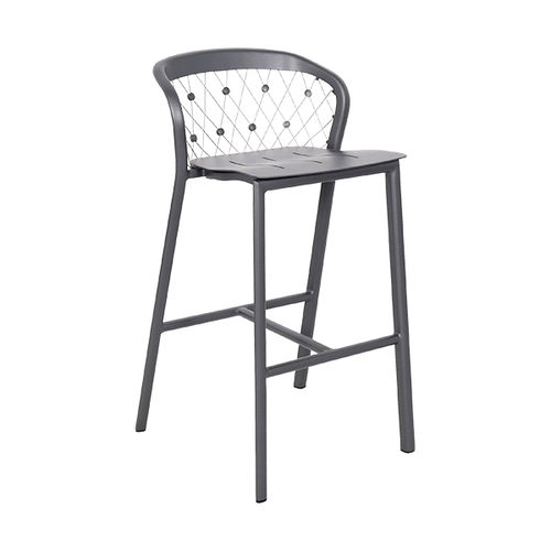 Sedia alta contemporanea - CHESTER - LES JARDINS - da giardino / in alluminio / con supporto in alluminio