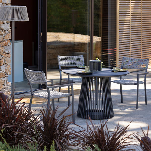 Tavolo contemporaneo - HALO - LES JARDINS - in HPL / con supporto in alluminio / rettangolare